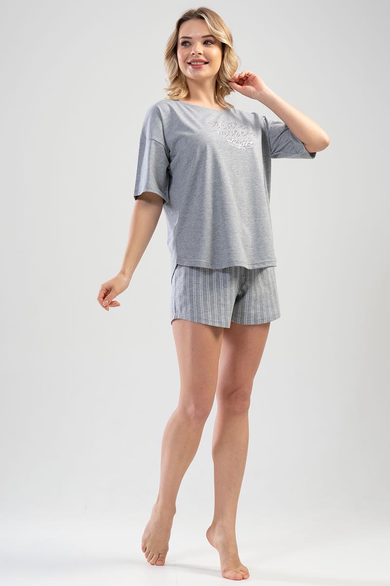 Woman Basic Gray Short Set
