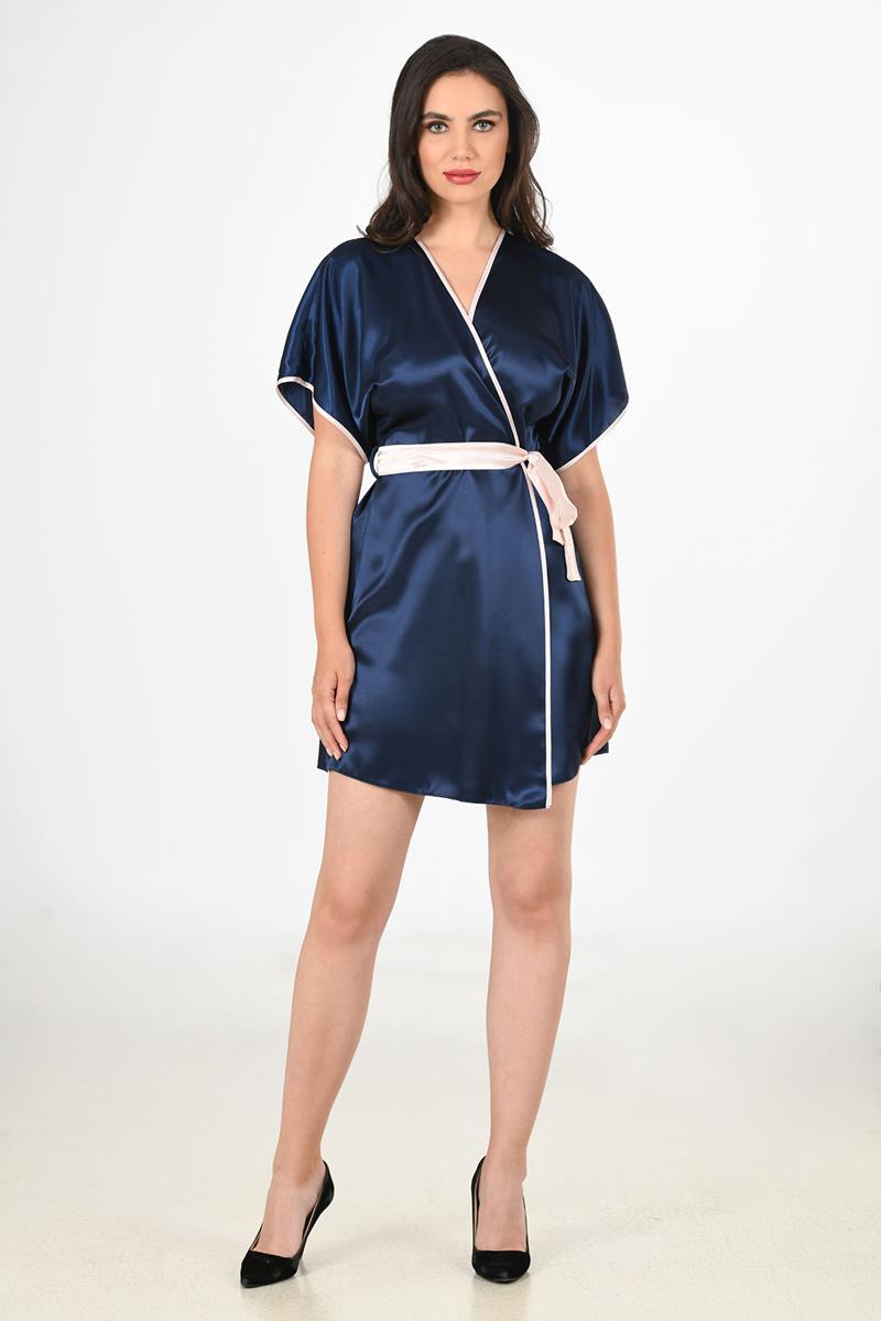 Woman Satin Carte Dressing Gown