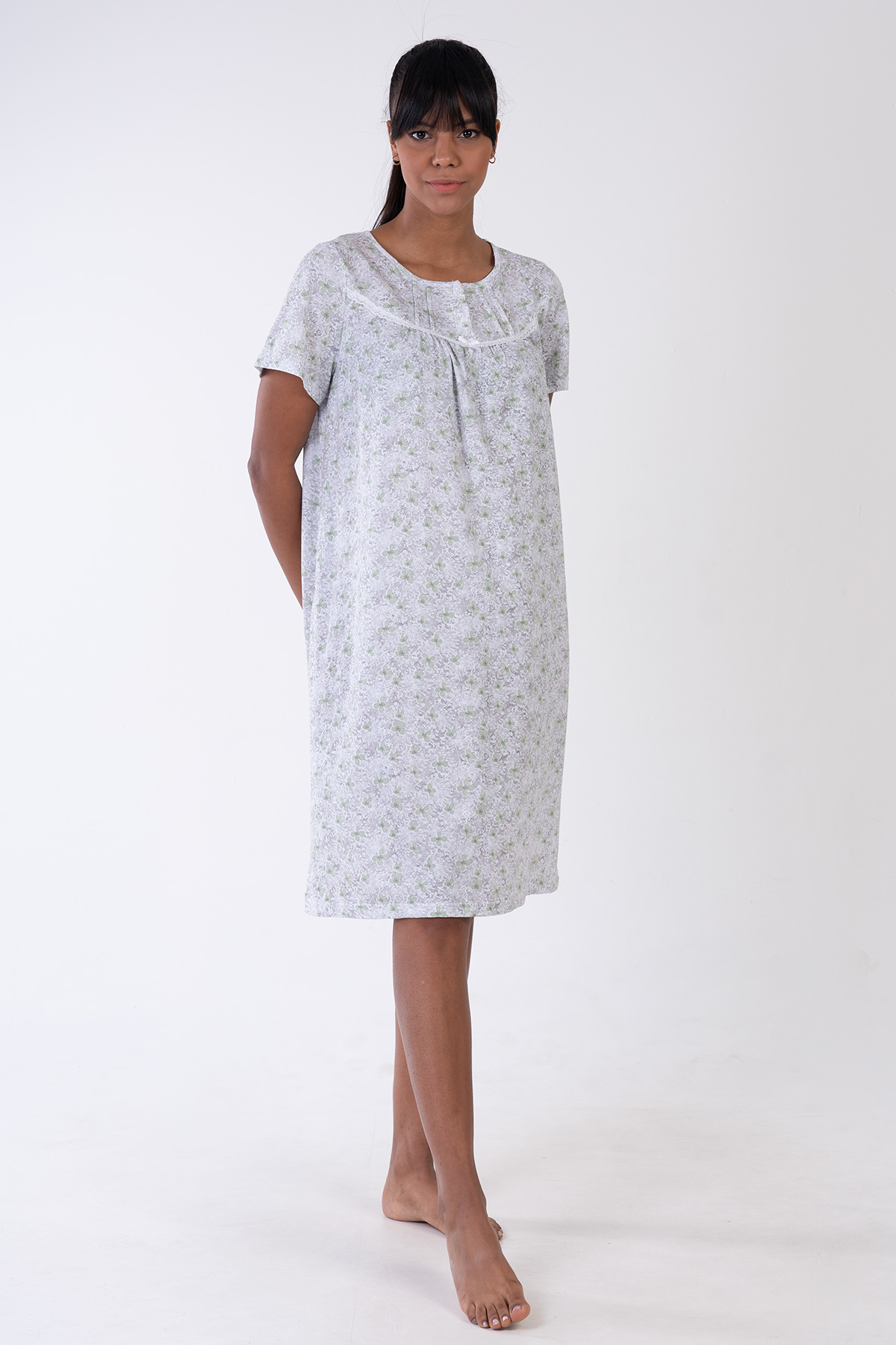 Woman Serra Short Sleeve Grandma Nightgown