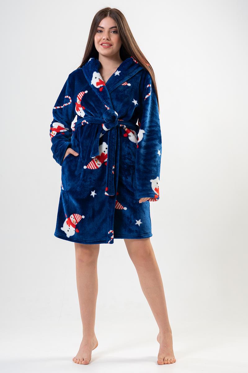Woman Soft Christmas Dressing Gown