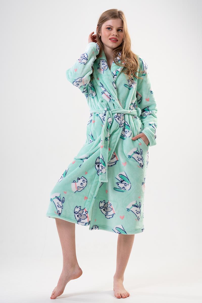 Woman Welsoft Mint Dressing Gown