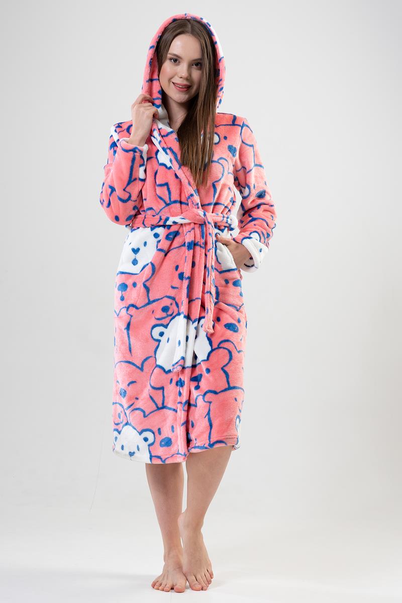 Woman Pink Dressing Gown