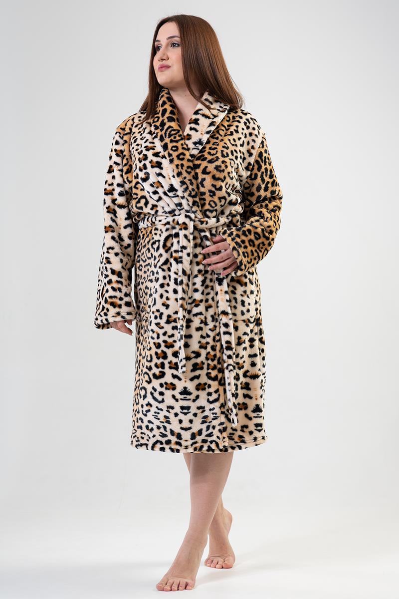Woman XXL Leopard Dressing Gown