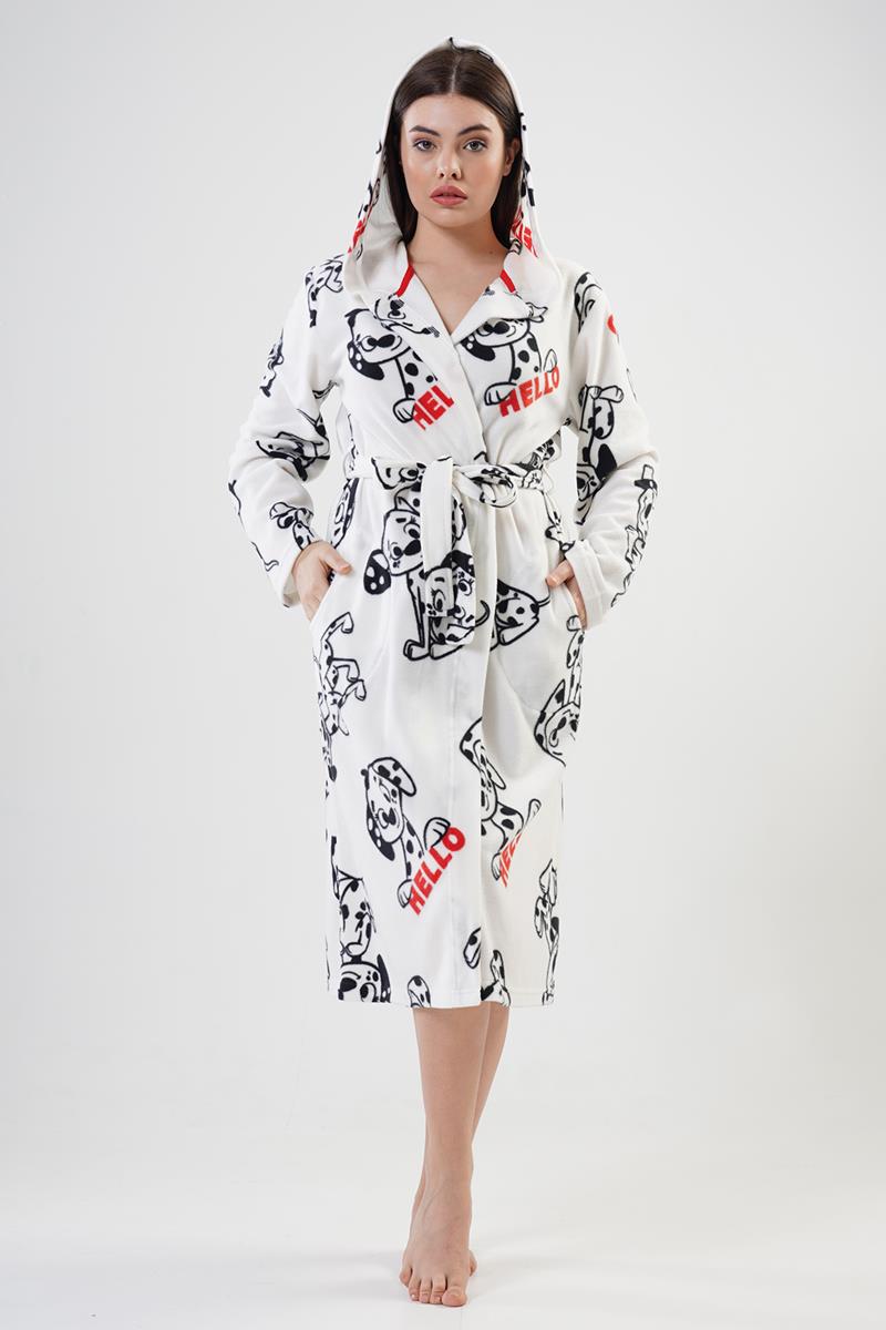 Woman Sweet Dog Dressing Gown