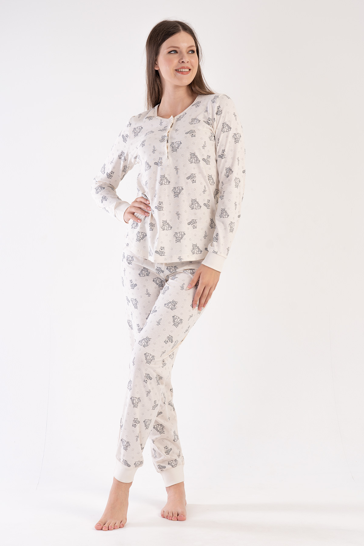 Woman Ecru Pyjama Set