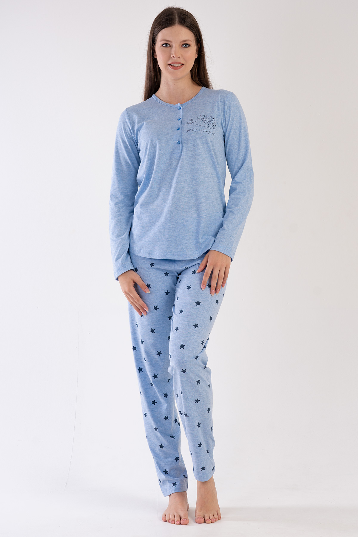 Woman Little Blue Star Pyjama Set