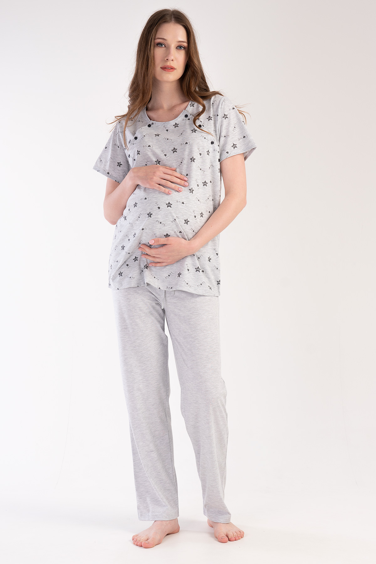 Woman Mom Pregnant Pyjama Set