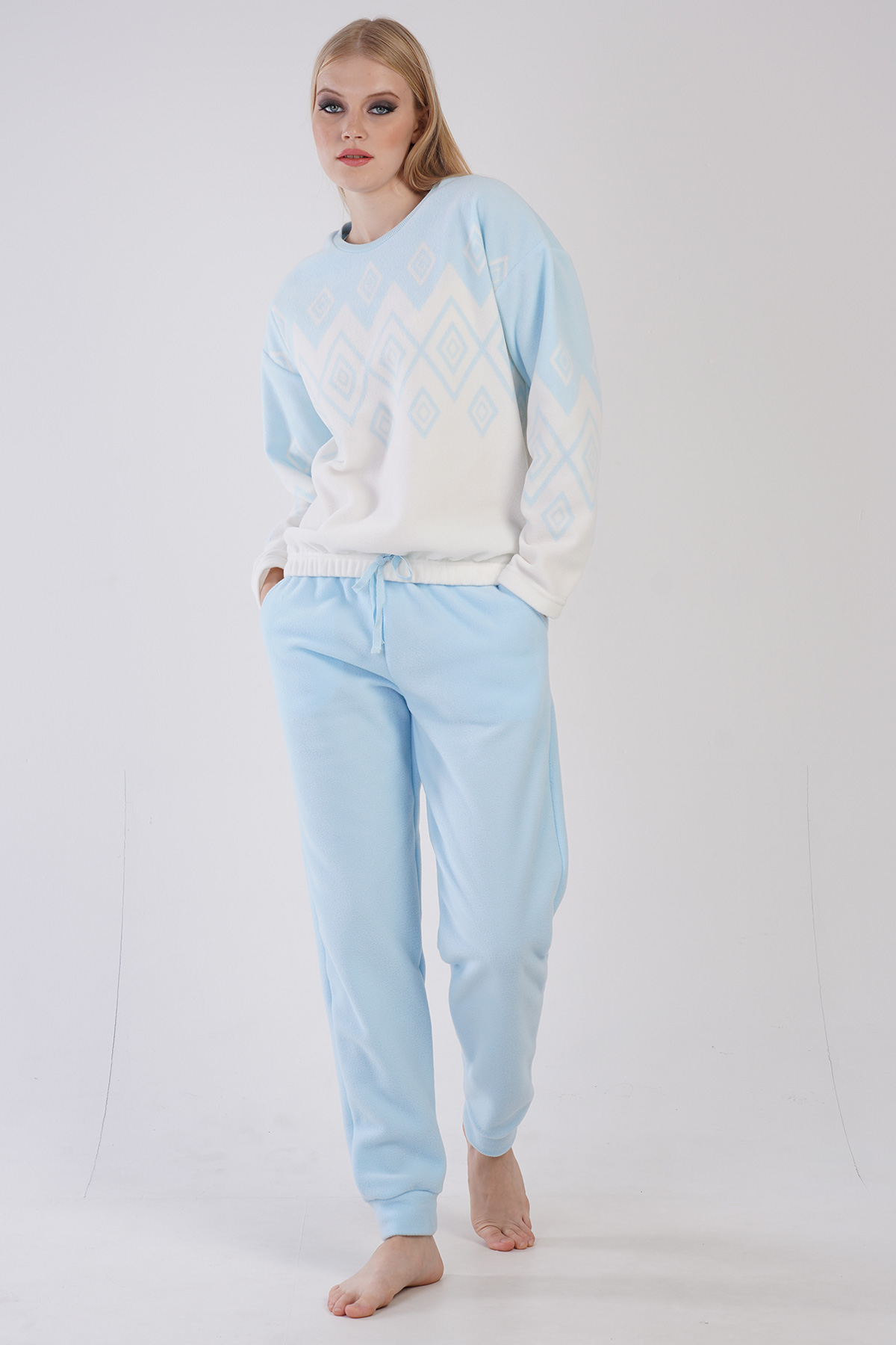 Woman Soft Blue Pyjama Set