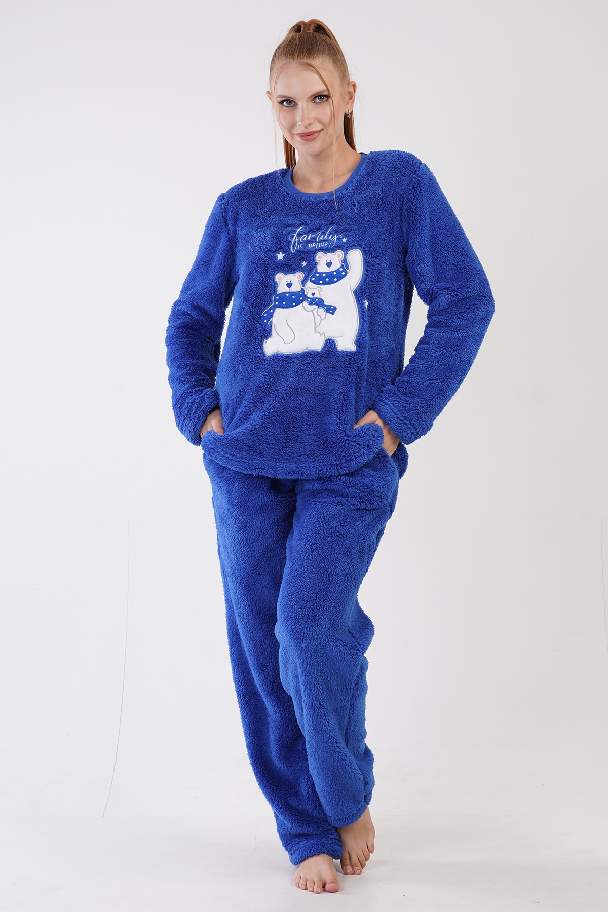 Woman Barly Welsoft O Neck Pyjama Set