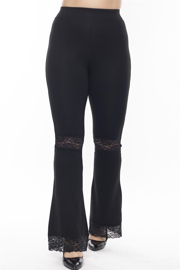 Woman Knee Laced Detail Espanol Tight