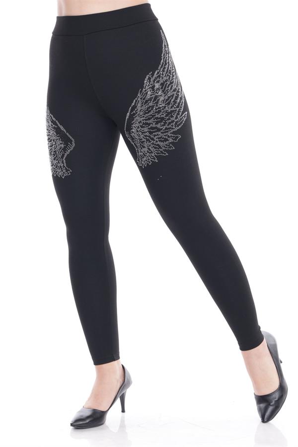 Woman White Stone Embroidered Tight